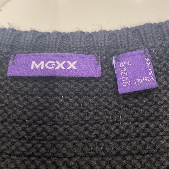 Mexx thick Knit top sweater 3/4 sleeves Women's Medium Black - Picture 7 of 13